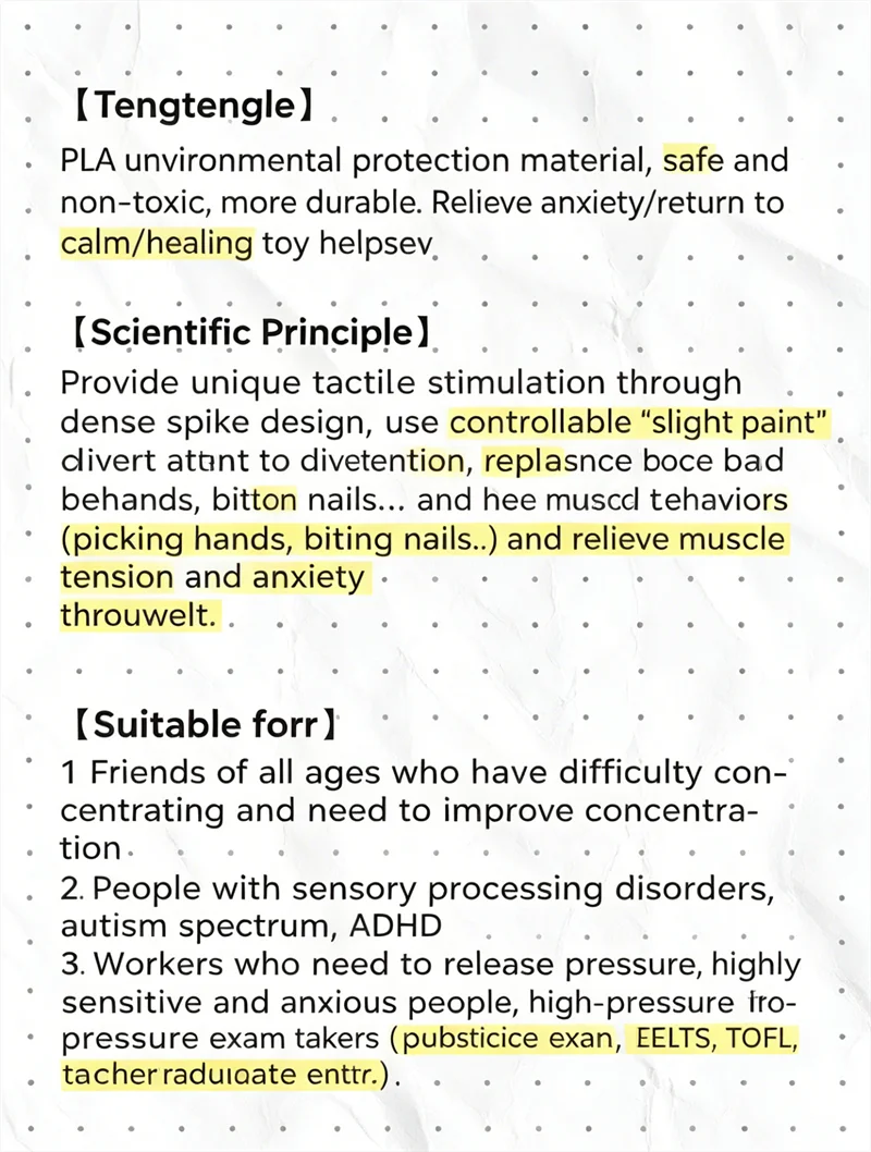 Spiky Sensory Fidget Stick for Stress & Anxiety Relief