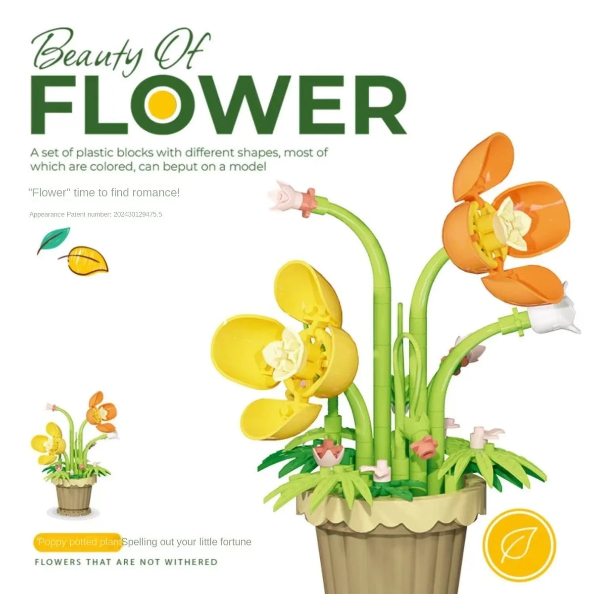 DIY Mini Flower Building Block Kit – Everlasting Desktop Decor