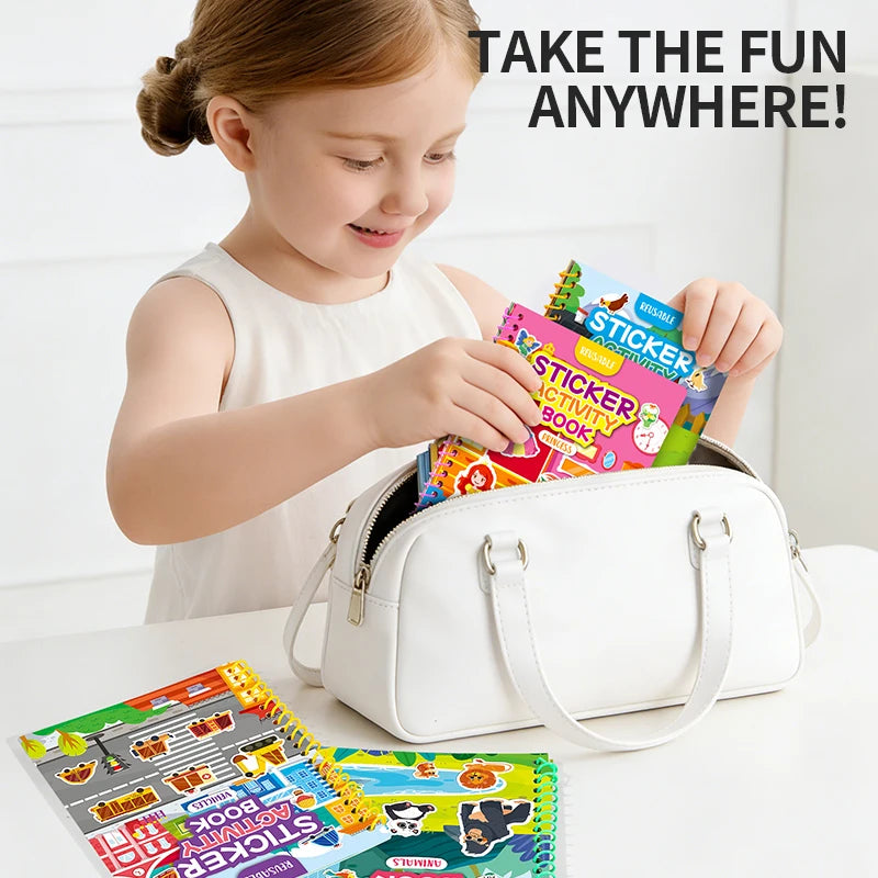 Reusable Jelly Sticker Book for Kids – Multi-Theme Creative Play