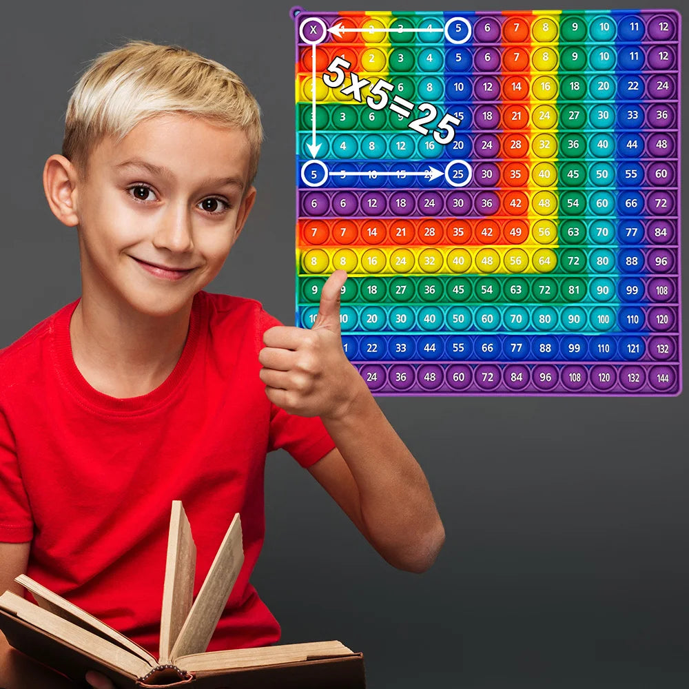 Rainbow Math Fidget Popper – Multiplication & Addition Practice Tool