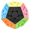 A colorful Megaminx cube featuring various colored magnetic pieces in a hexagonal shape.