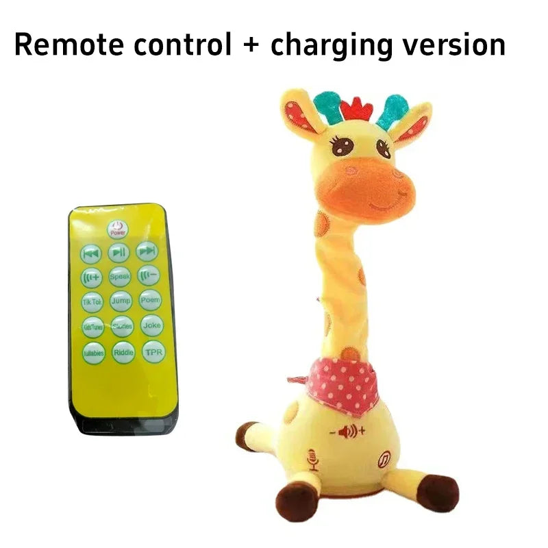 Interactive Singing and Dancing Giraffe Plush Toy with Music
