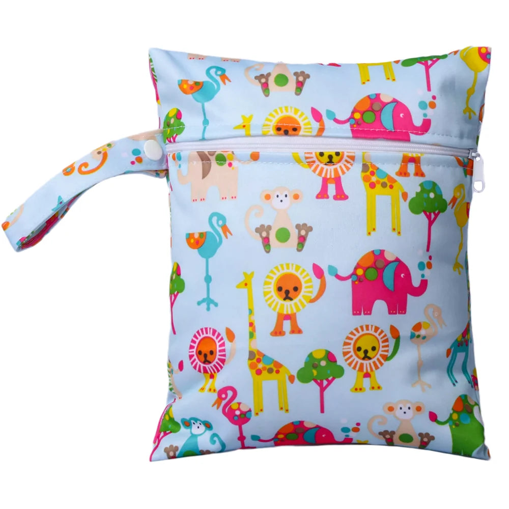 Waterproof Wet Bag with Zipper — Cute Storage for Diapers, Swimwear & More