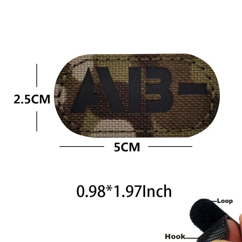 Blood Type Tactical Patches with Glow-in-the-Dark Design