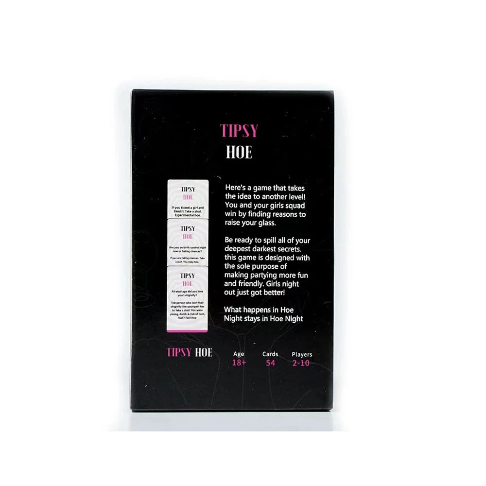 Box of Tipsy Hoe card game for girls night drinking
