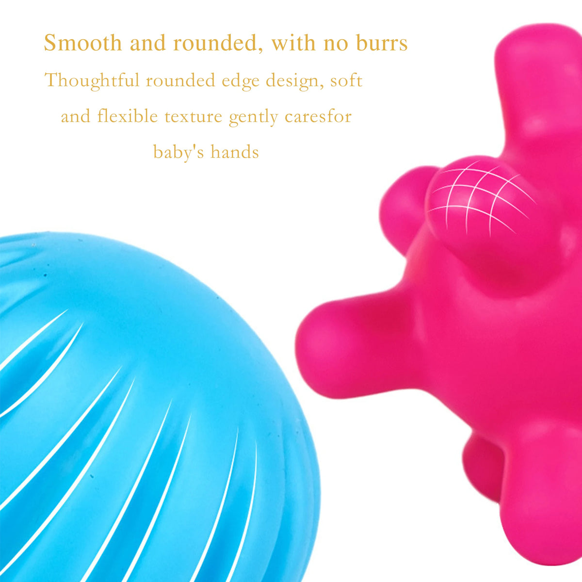 Rainbow Sensory Grasping Ball with Rattle and Teether