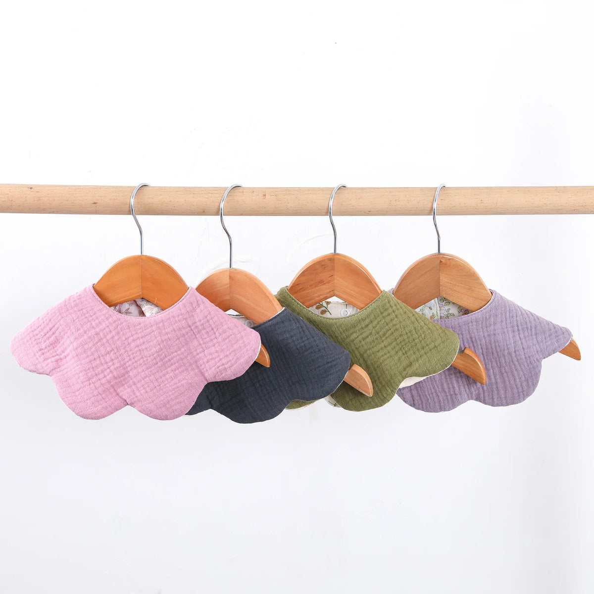 6-Layer Cotton Baby Bib with Reversible Design