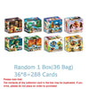 A collection of 12 boxed trading cards featuring funny meme characters and brainrot themes.