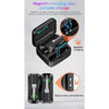 A magnetic charging case for a wireless guitar system, showing the product and its storage features.