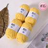 Soft Milk Cotton Yarn Value Pack - 4 Balls for Knitting & Crochet