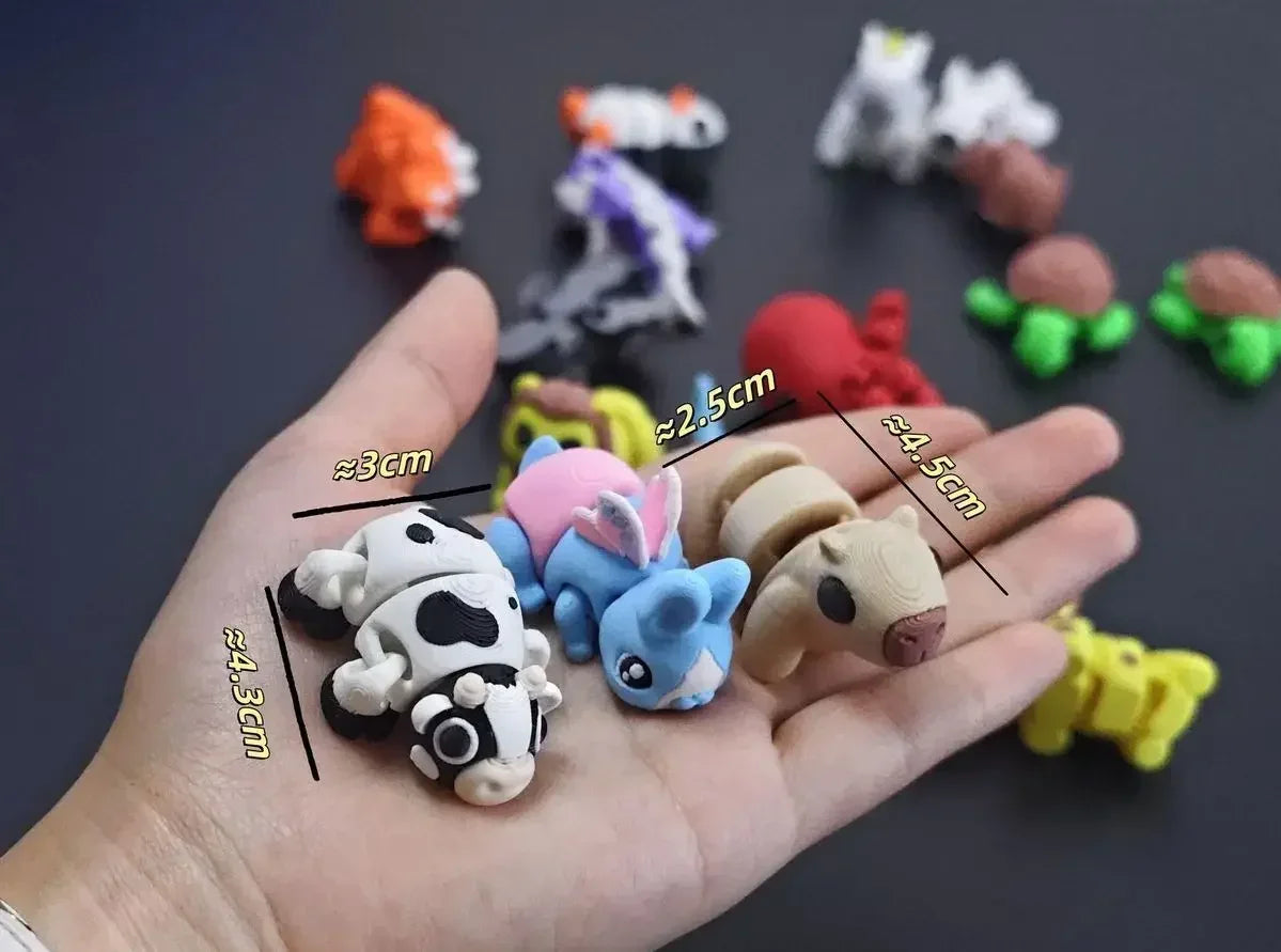 Articulated 3D Printed Animal Figurine – Poseable Desk Decor & Stress Relief Toy