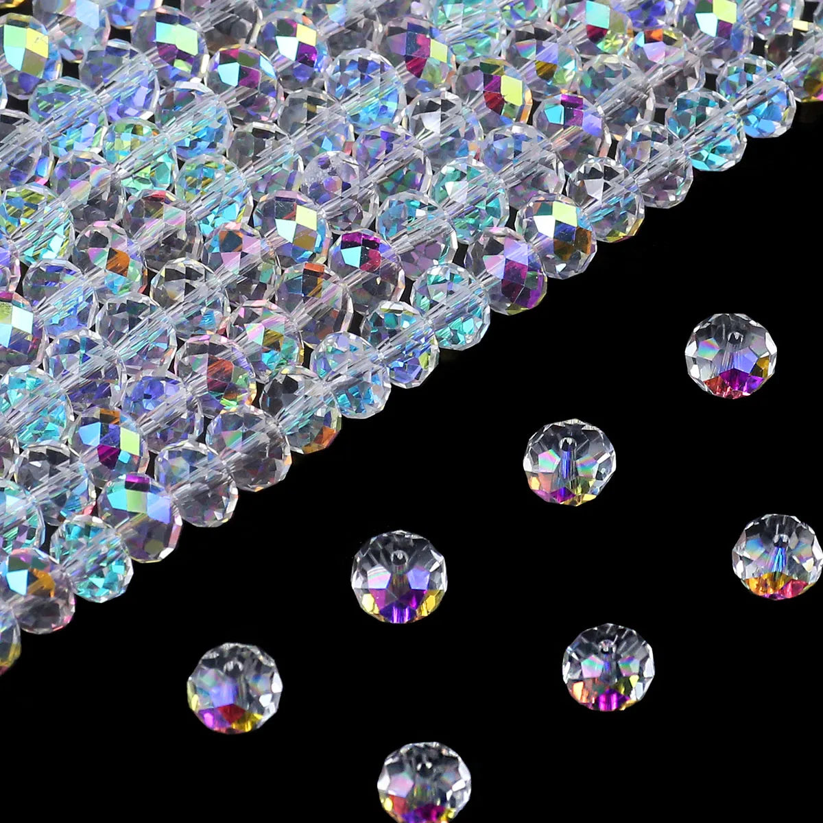 Austrian Crystal Beads with White AB Finish