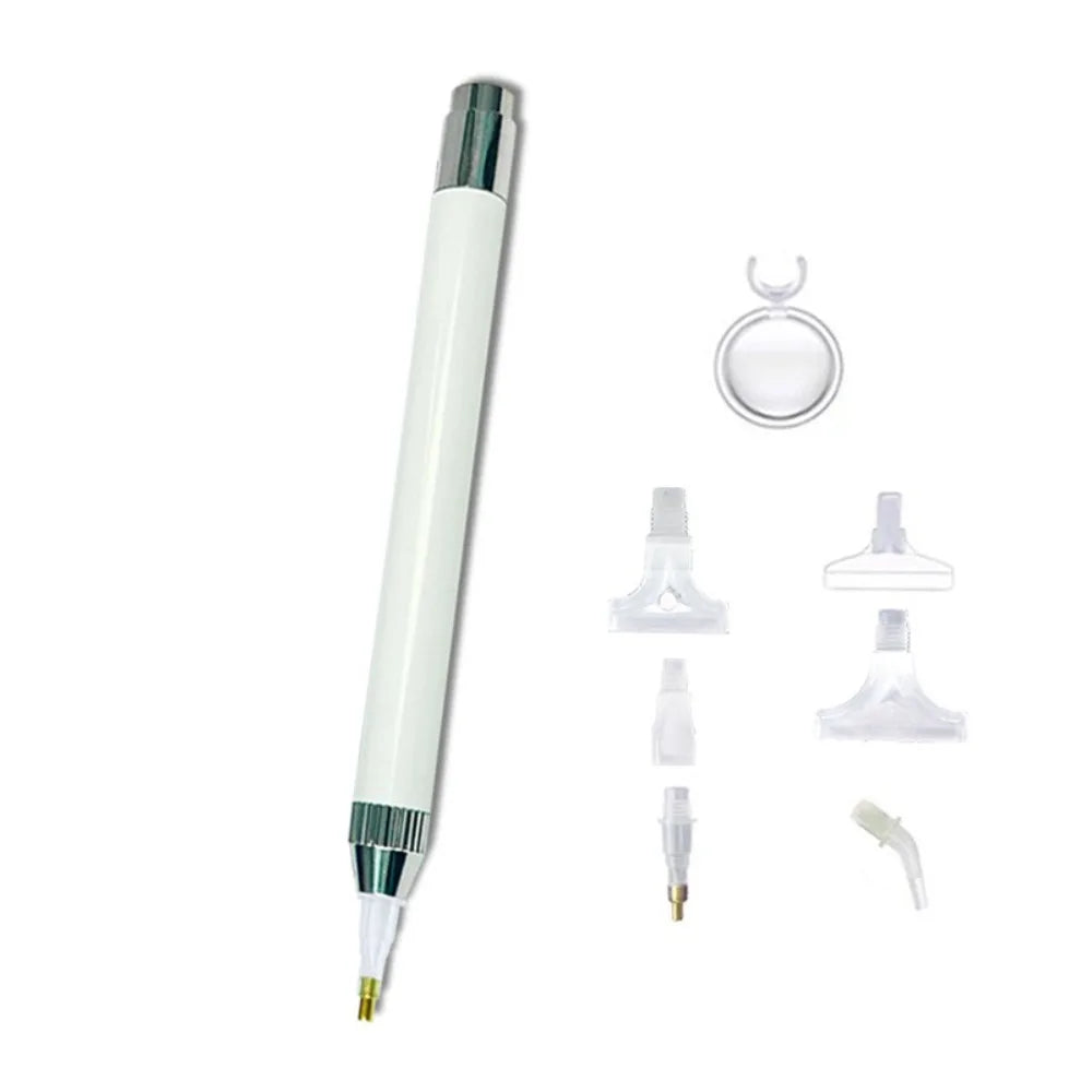 LED Diamond Painting Pen Kit with Multifunctional Tips and Magnifying Glass