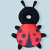 Sac à dos avec protection de tête réglable noir et rouge pour tout-petits.