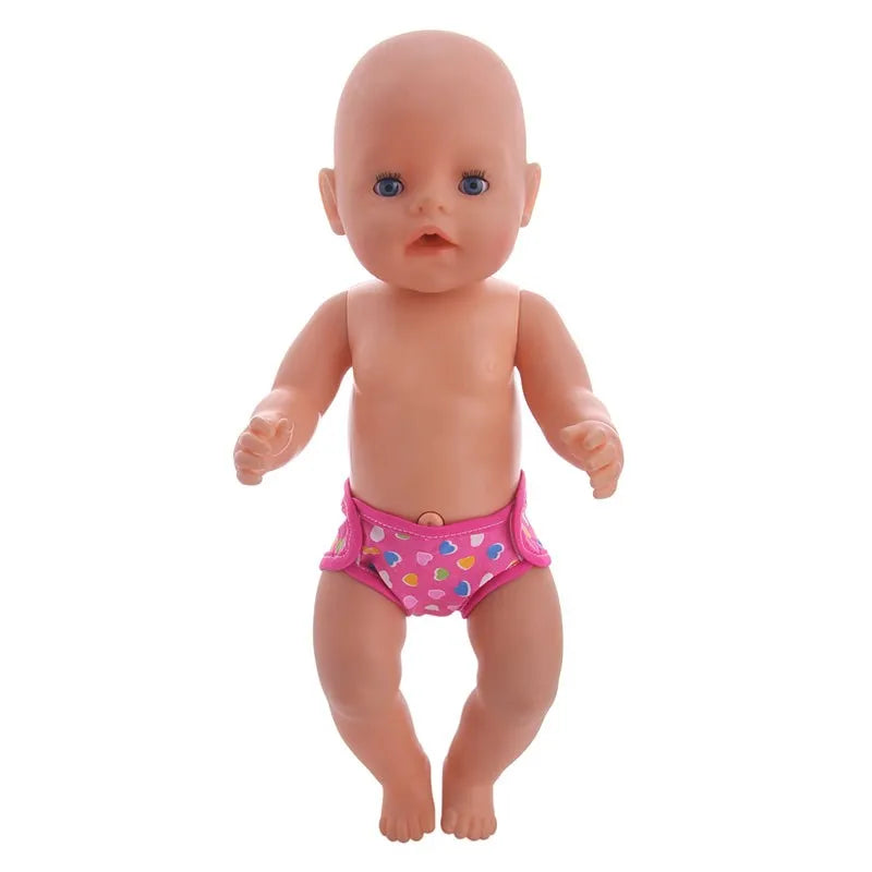 A realistic baby doll with pink soft underwear on.
