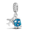 Sterling Silver Travel Charm Bead for Bracelets and Necklaces