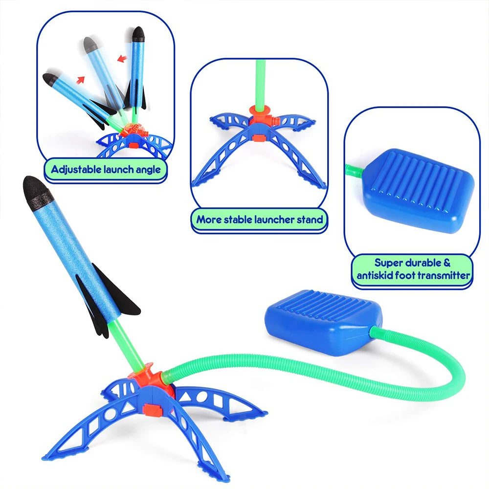 Foot Pump Rocket Launcher Toy