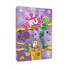 A box for the Virus Series card game set Evolution and Halloween Expansion featuring purple and yellow graphics.