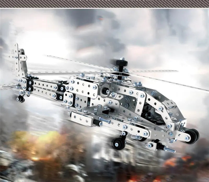 Metal 3D Aircraft Model Building Kit with Screw Assembly