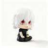 Chibi PVC figure of Tomura Shigaraki from My Hero Academia featuring white hair and red eyes.