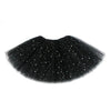 Black tulle tutu dress for girls decorated with sparkling stars