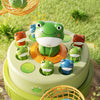 Musical Frog Catching Game with Turntable and Nets