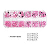 12-Color Glass AB Rhinestone Nail Art Kit