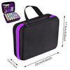 A black diamond painting storage kit with a zippered pouch and an open accessory organizer tray.