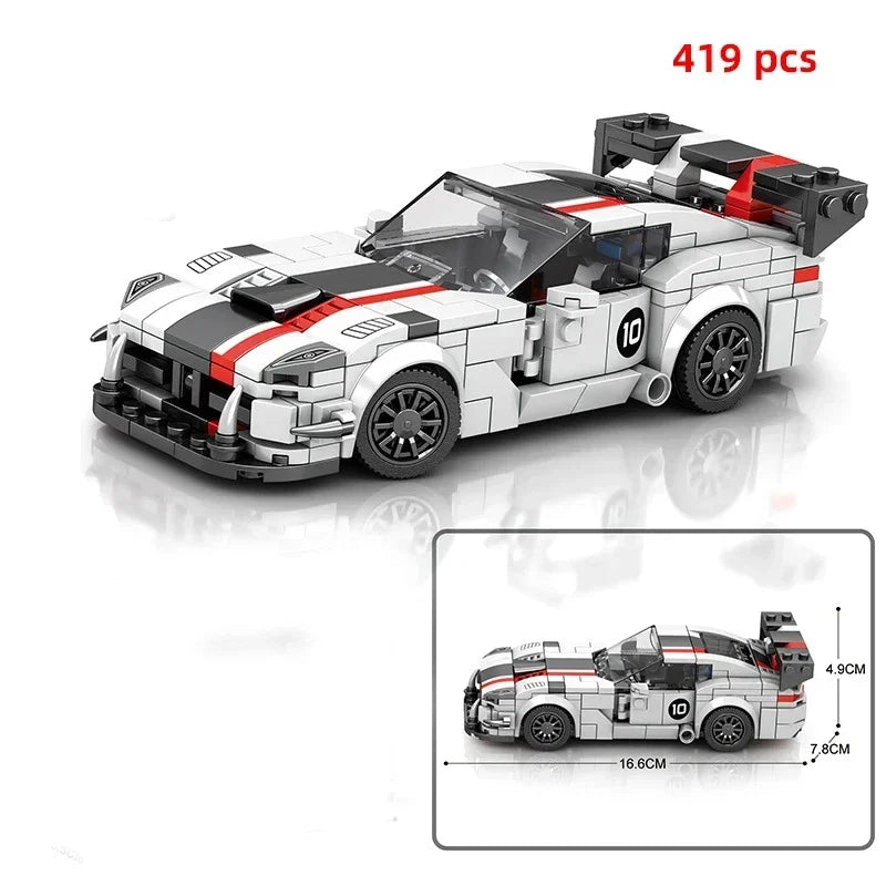 Supercar Model Building Block Kit