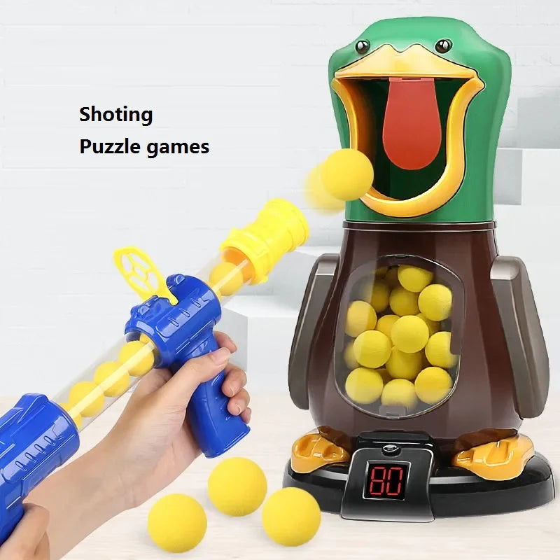 Air-Powered Duck Shooting Game with Electronic Scoreboard