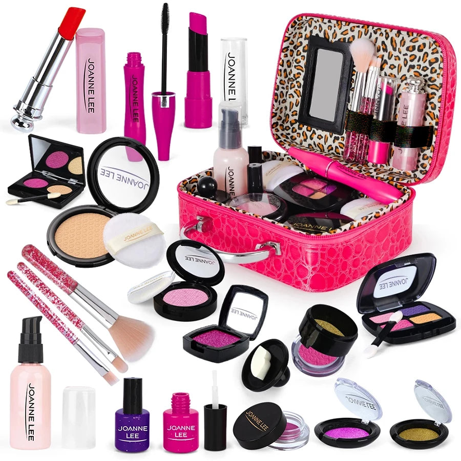 Pretend Play Makeup Kit for Kids with Storage Bag