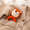 Handcrafted Wooden Crochet Animal Rattle for Babies