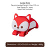 Sac à dos rouge et blanc pour enfant avec sangle de sécurité.