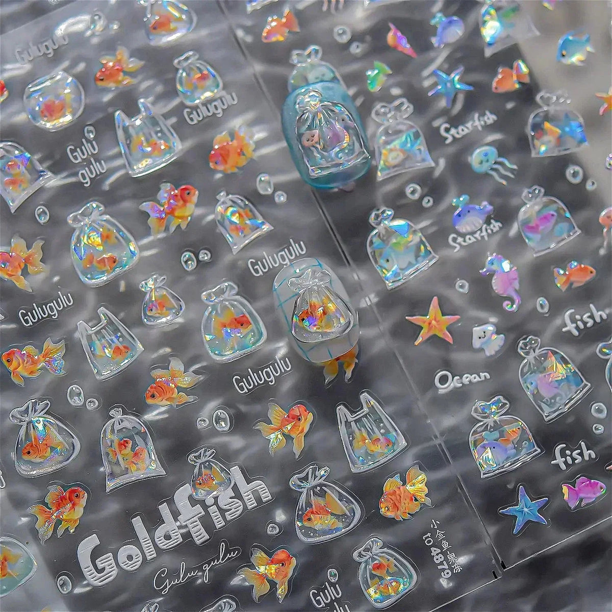 Ocean-Inspired Nail Art Sticker Set