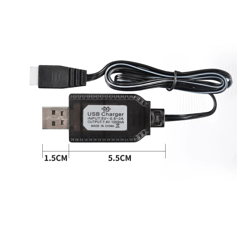 USB Rechargeable 7.4V Li-ion Battery Charger Cable