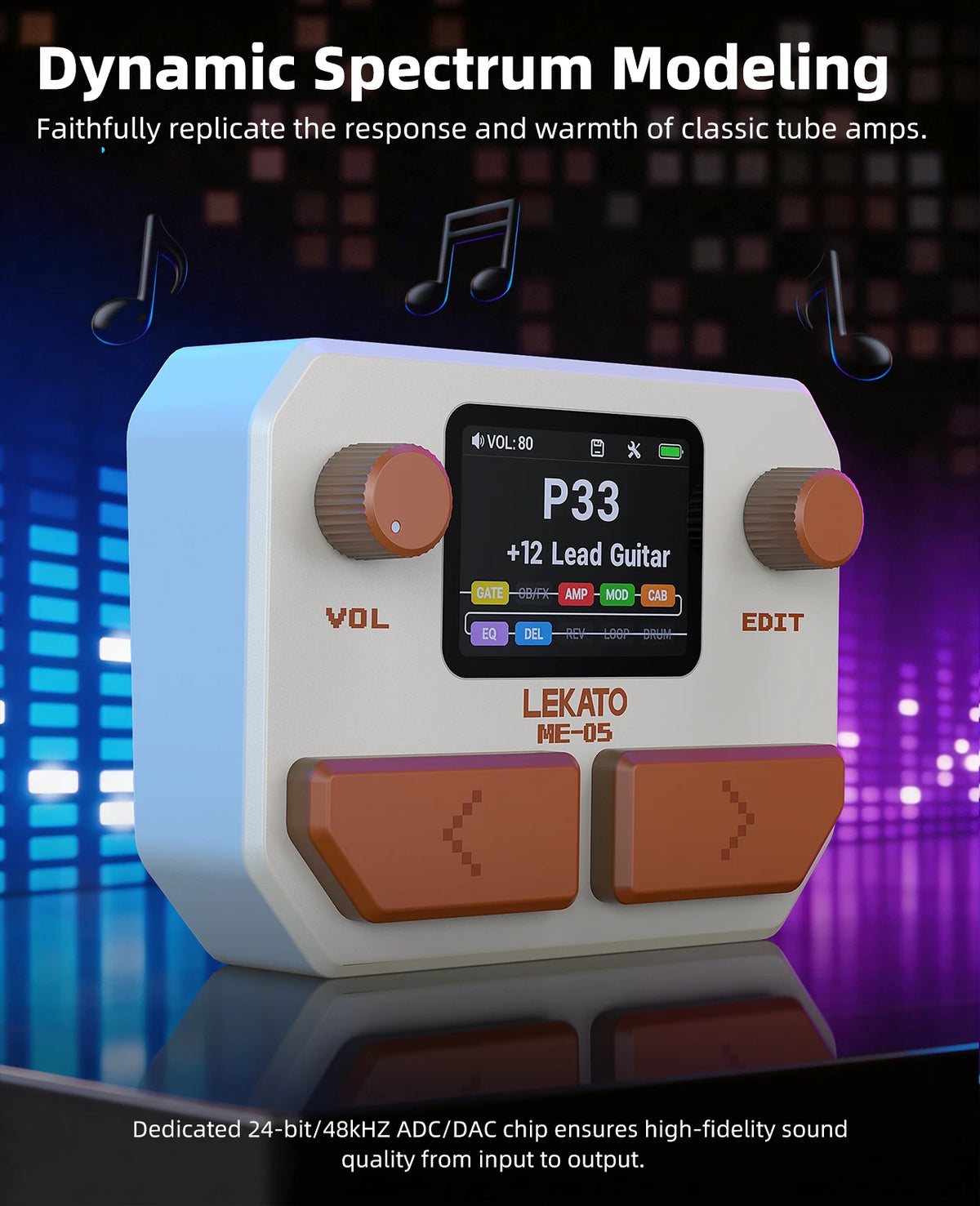 Mini Multi-Effects Guitar Processor with Looper and Drum Rhythms