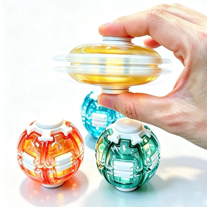 Press-to-Spin Fidget Toy for Stress Relief & Focus