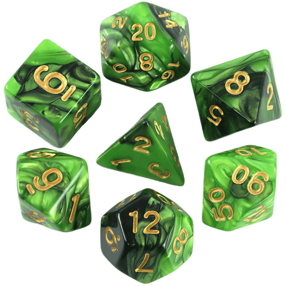 Polyhedral Dice Set (7 Pieces) for Tabletop RPGs