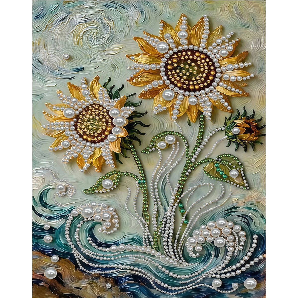 DIY Pearl Gem Painting Kit for Adults | 30x40cm Unframed Canvas Wall Art