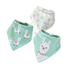 Soft Cotton Baby Bibs (3-Pack) with Cartoon Prints