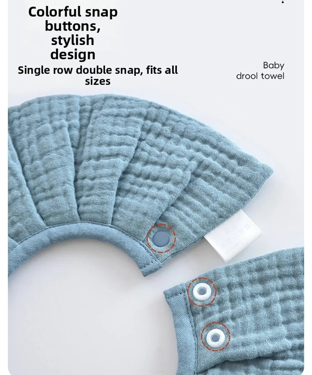 360° Reversible Cotton Baby Bibs – Soft, Absorbent Bandana Drool Bibs for Boys & Girls