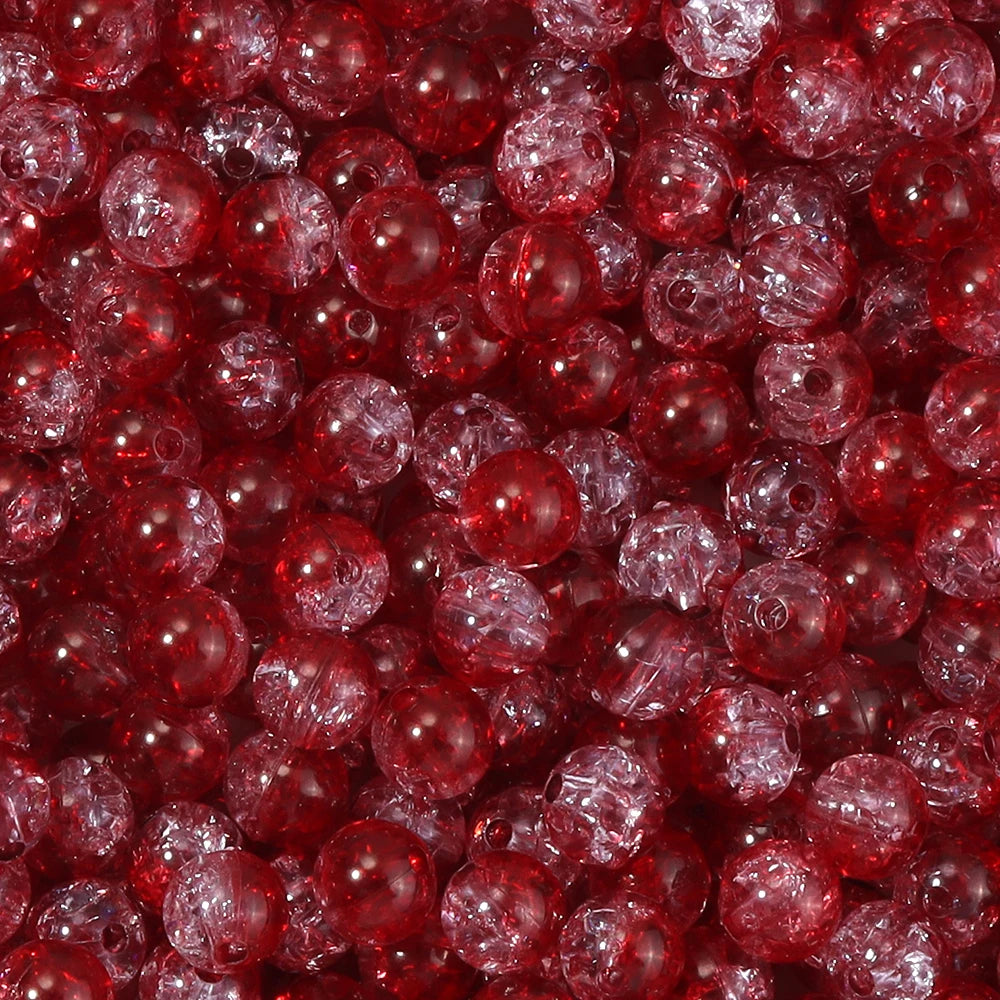 Colorful Cracked Acrylic Beads for Jewelry Making