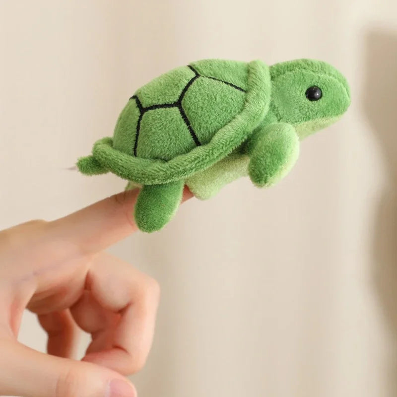 Adorable Mini Plush Finger Puppet Set – Parrot, Peacock, Shark & Octopus