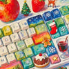 Diamond painting kit featuring cupcakes, watermelon, and strawberry art for home decor