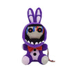 A purple plush toy of a rabbit character with large ears and a black and white face design.