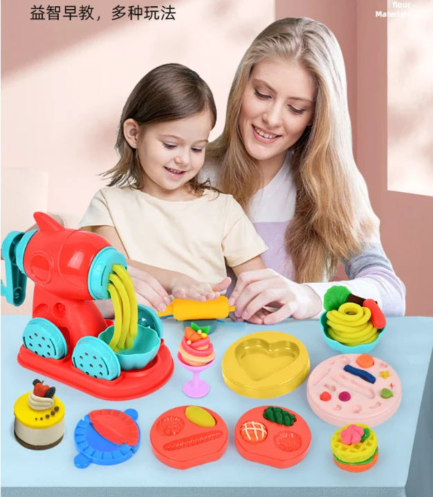3-in-1 Clay Playset - Cake, Ice Cream & Noodle Maker for Kids