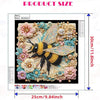 Diamond art kit featuring a bee design with intricate floral and textured elements.