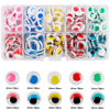 A collection of self-adhesive googly eyes in various colors and styles for DIY crafts.