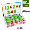 A set of 108 pieces of numerical symbols magnetic stickers including numbers and mathematical operators for educational learn