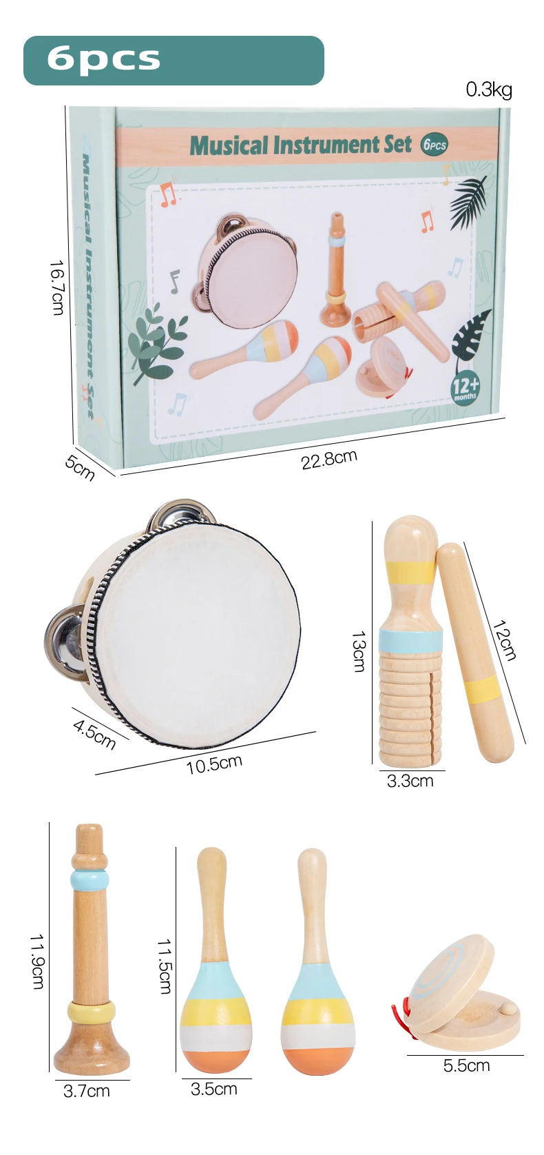Wooden Montessori Music Set for Kids